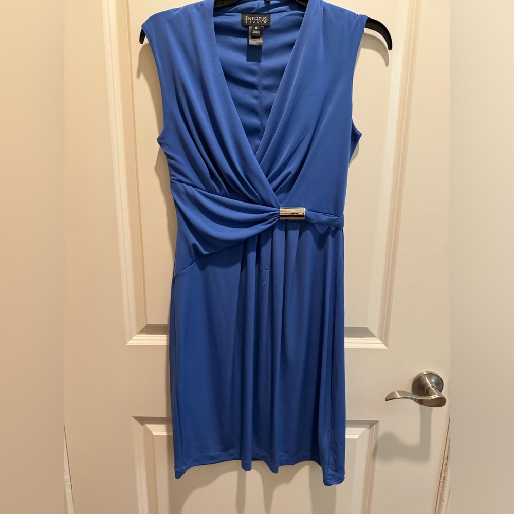 Light blue evening or business dress